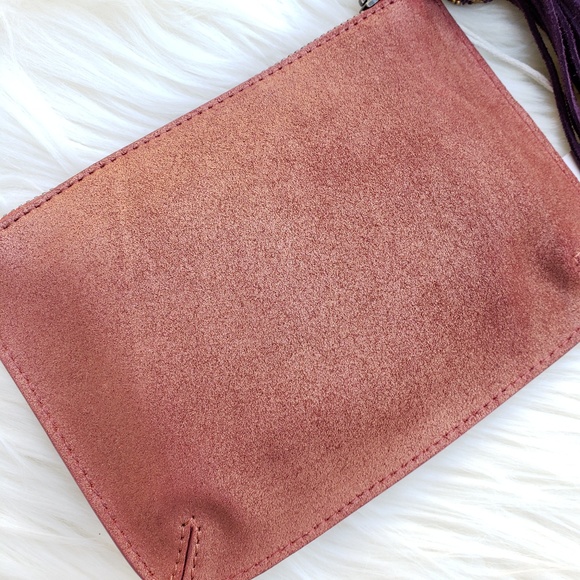 Lucky Brand Beaded Pom Pom Metallic Small Pouch - Picture 3 of 7